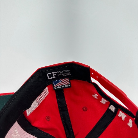 Cali-Fame Trump Make America Great Again Logo Red Trucker Hat Cap One Size - Picture 7 of 8